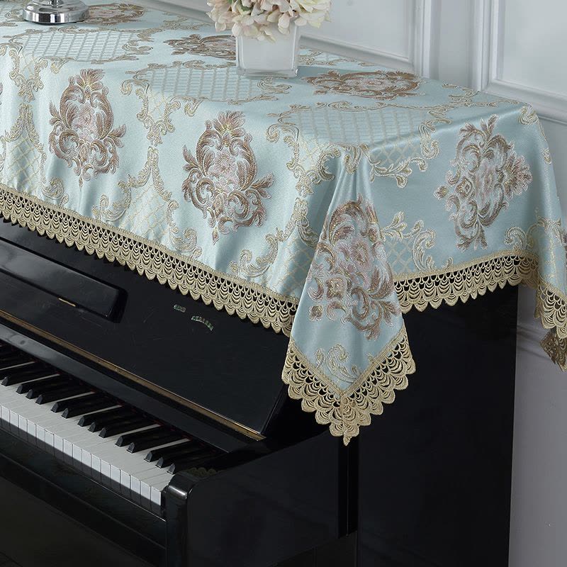 家柏饰(CORATED)欧式钢琴琴罩布盖布防尘罩电子琴盖巾半罩电钢琴套全罩长方形 黎曼菲-紫色 90*200cm钢琴罩图片