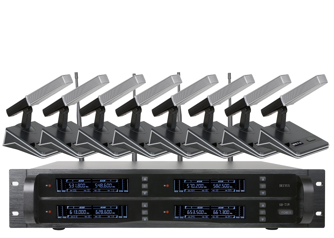 会议一拖八麦克风主机高清大图