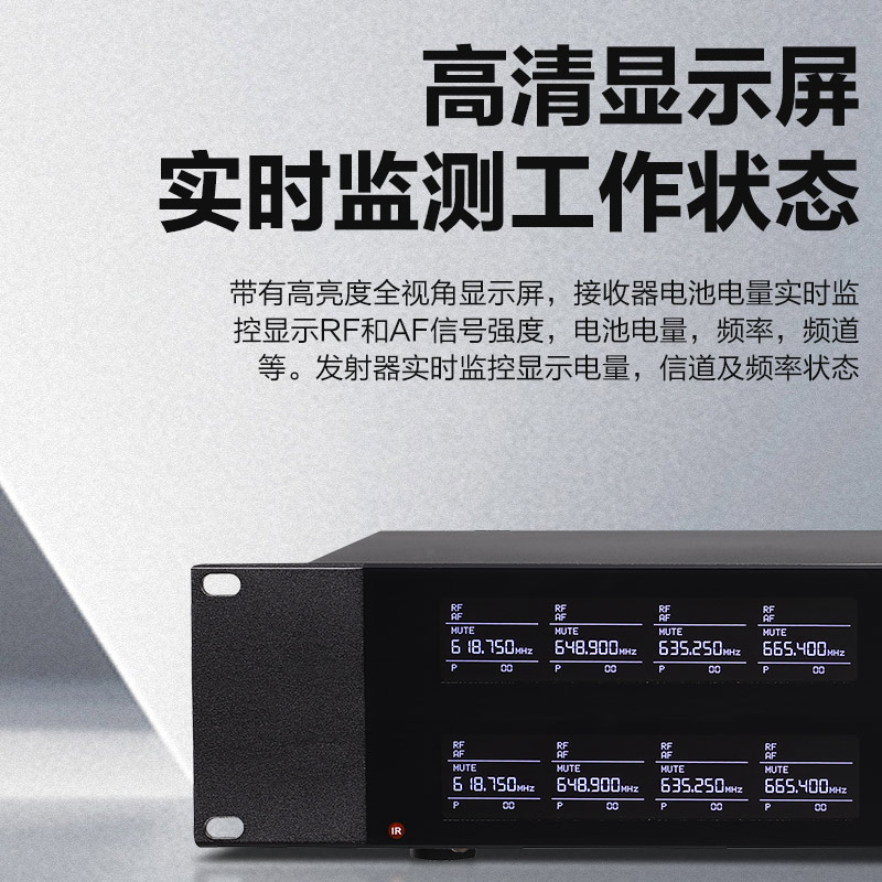 惠度(HuiDu)HD-X8专业无线麦克风一拖八会议鹅颈手持头戴耳麦领夹会议培训舞台话筒鹅颈款高清大图