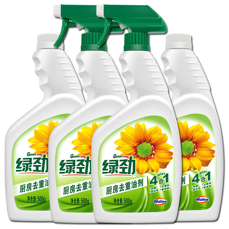 威露士绿劲厨房油污清洁剂瓶装油污净厨房强力快速去重油污渍 500瓶装+500g瓶补高清大图