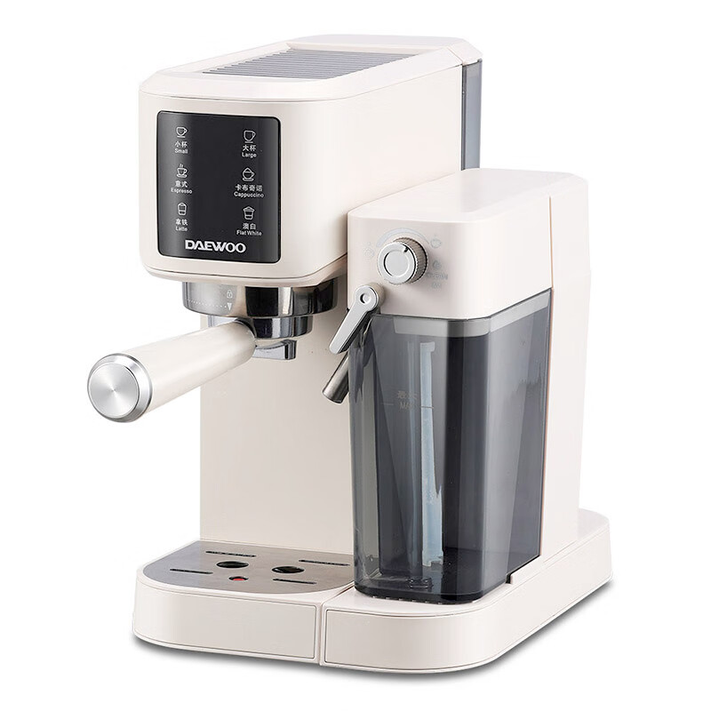 大宇意式家用办公室半自动可打奶泡压力咖啡机DY-KF10B 科洛白