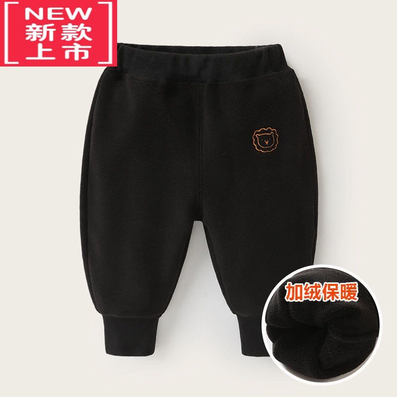 可莉允婴儿衣服奧粒绒长裤子加厚冬装秋冬儿童男童女宝宝保暖小童休闲裤保暖裤图片