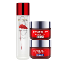 【保税现发】欧莱雅(L'OREAL)护肤套装 保湿补水光学嫩肤化妆品 六件套眼霜+精华油+日晚霜+积雪草水+精华乳