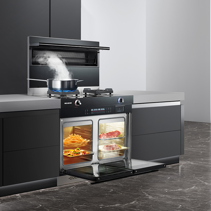 美菱meiling蒸烤独立一体变频集成灶防爆钢化玻璃家用一体灶jjztmyz62