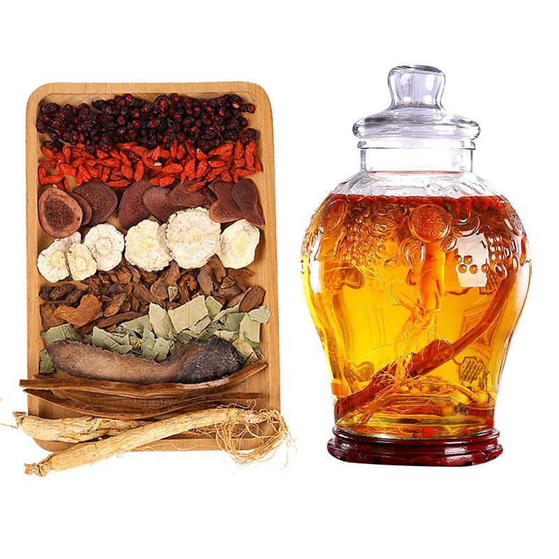 御葆益然堂 8味泡酒药材 人参 鹿茸片 鹿鞭 灵芝 枸杞 肉苁蓉 锁阳黑玛咖红枸杞韭男性滋补养生泡酒料