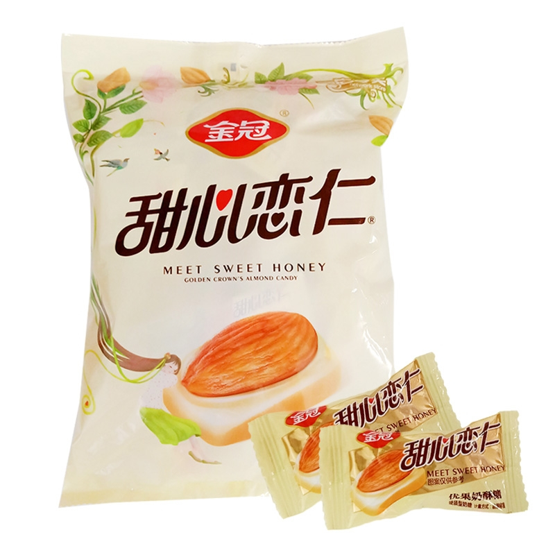 金冠奶糖糖果甜心恋仁优果奶酥糖468g袋装休闲零食品结婚喜糖高清大图