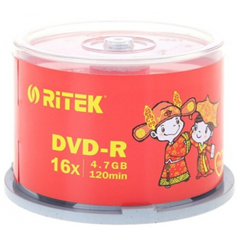 婚庆DVD-R刻录盘红色双喜空白光盘结婚礼纪念光碟片50装