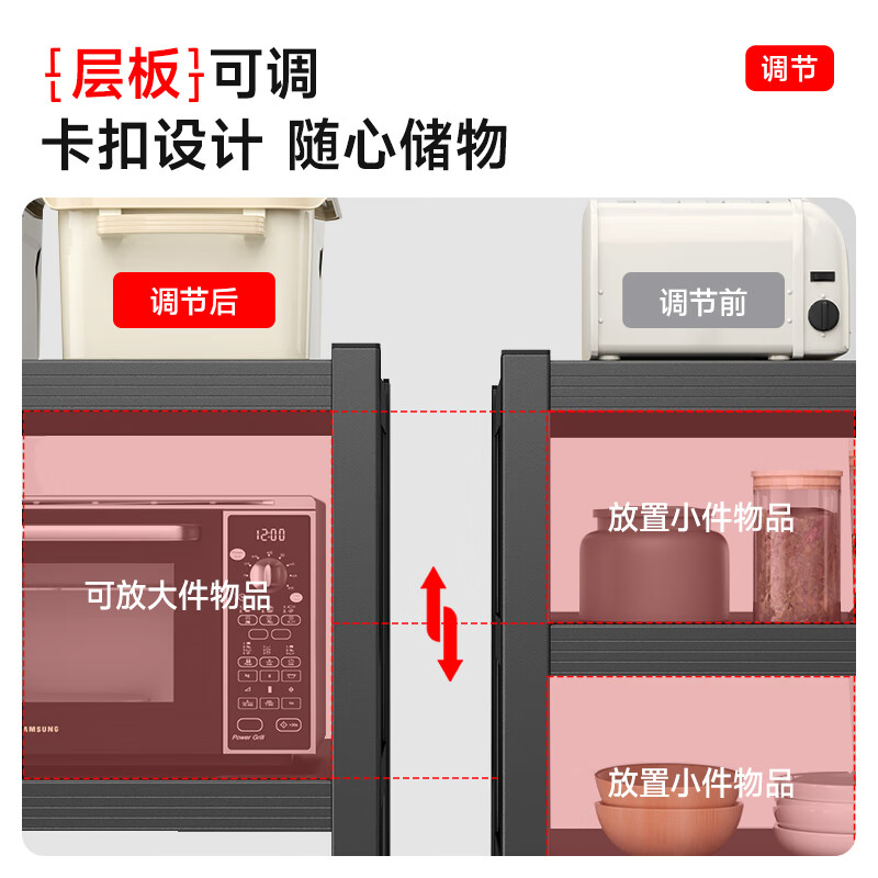 中伟 家用货架置物架仓库储物架 加厚6层高(默认黑色)高清大图