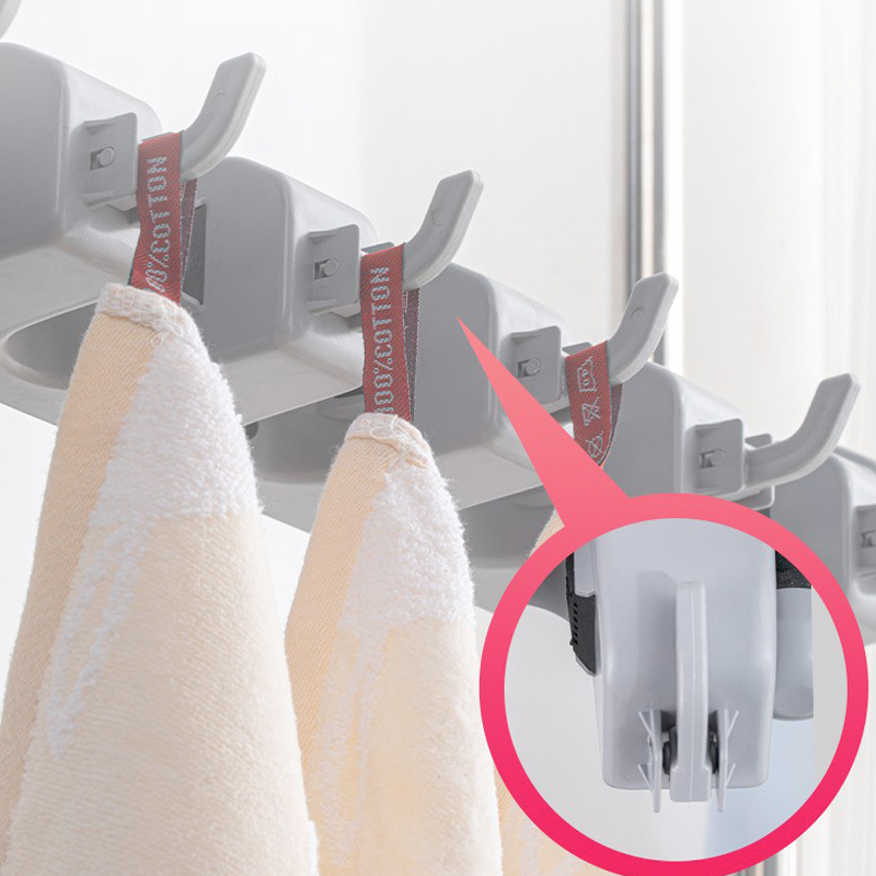 羽凡莱 落地式拖把架 5挂6钩 个高清大图