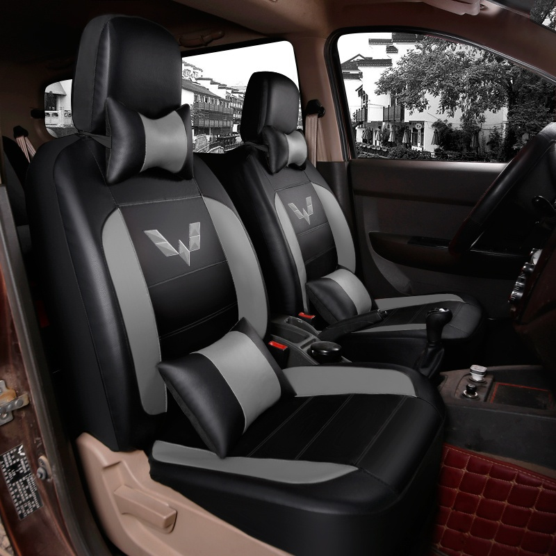 敬平五菱荣光加长版6450/6407荣光v/s面包车专用7坐9四季皮革座套汽车