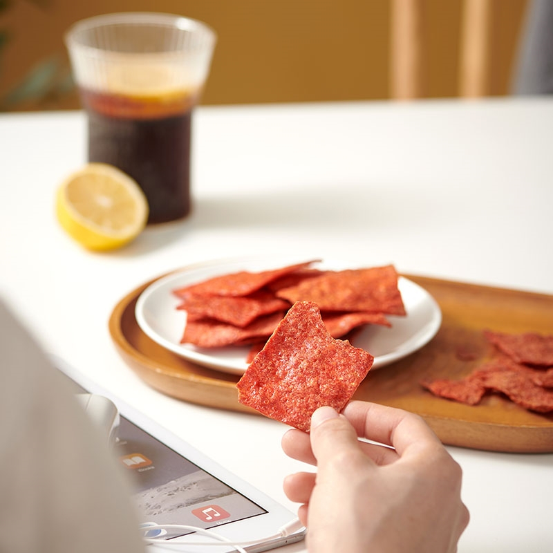 来伊份酥脆肉脯35g*7高蛋白鸡猪肉脯非油炸脆片靖江特产香脆猪肉脯零食