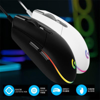 Logitech罗技G102第二代游戏鼠标 流光灯效绝地求生 轻量化设计 200-8000DPI G102宏编程鼠标黑色