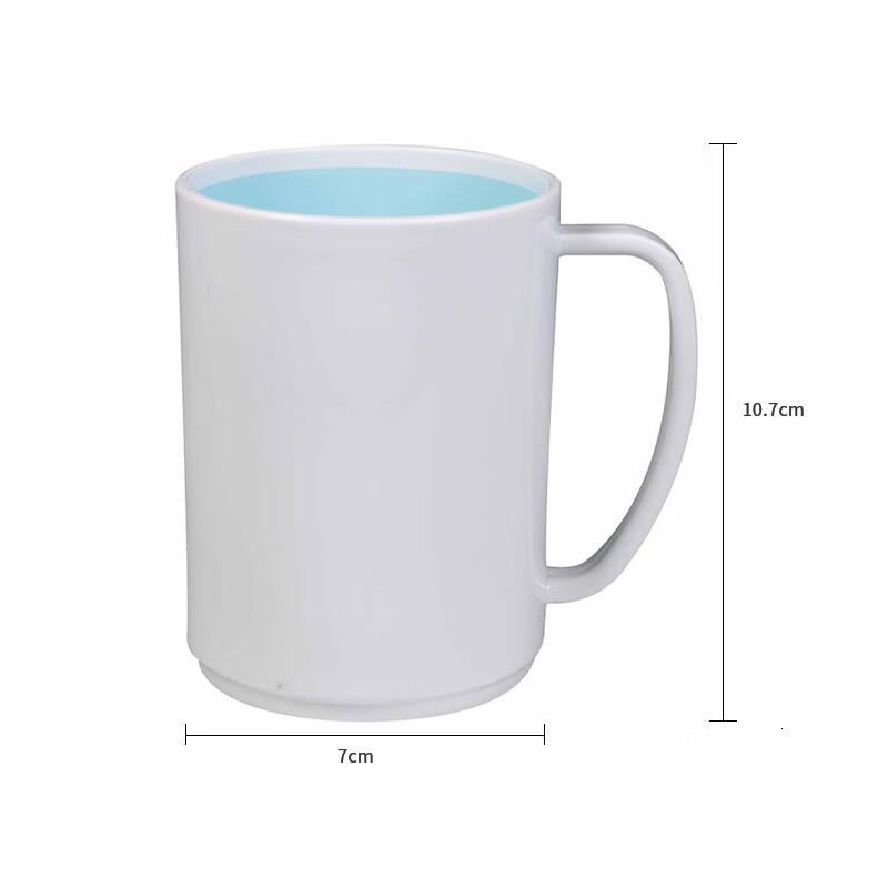 茶花(CHAHUA) 漱口杯 簌刷牙杯子马克杯 牙刷杯牙缸 洗漱杯水杯 1只装 白色