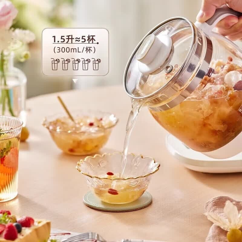 小熊Bear养生壶底盘加热恒温煮茶壶浅咖色多功能煮茶烧水壶YSH-E15W9-P02高清大图