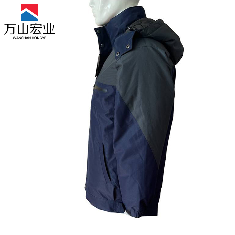 万山宏业 保暖防风衣 夹克式羽绒服 WG066Q/件高清大图