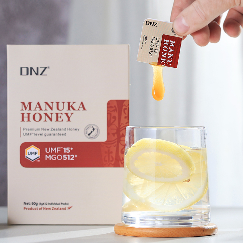 DNZ新西兰麦卢卡UMF15+5g*12条蜂蜜条装蜜便携装卡片蜜旅行易带独立包装咔嚓蜜