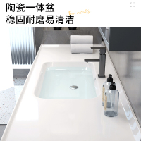 邦云浴室柜组合一体陶瓷盆浴室柜组合卫生间洗脸盆面盆浴室镜卫浴洗手盆面盆洗漱台洗手台浴柜洗手池挂墙式智能镜柜实木多层柜体