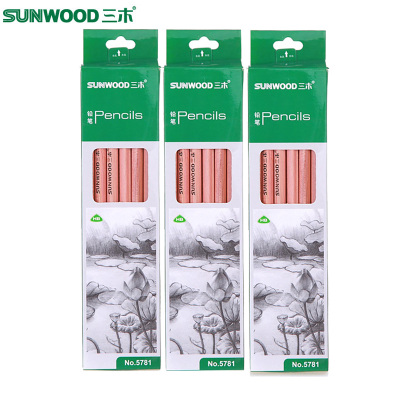 三木(SUNWOOD)5781 12支/盒 3盒 HB六角杆铅笔 学生文具