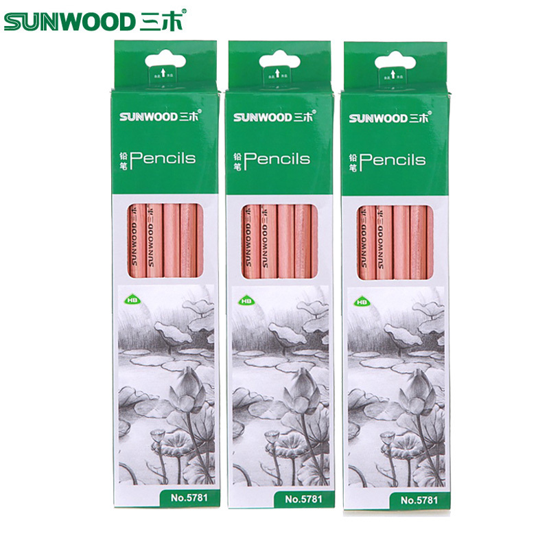 三木(SUNWOOD)5781 12支/盒 3盒 HB六角杆铅笔 学生文具