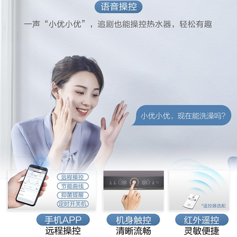 Haier/海尔电热水器80升3D聚能速热6倍增容APP控制七星级净水洗一级能效家用TY5