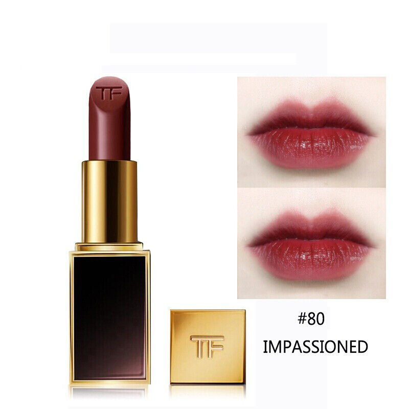 汤姆福特(TOM FORD)TF口红 唇膏黑金黑管3g黑管80#IMPASSIONED棕红色高清大图