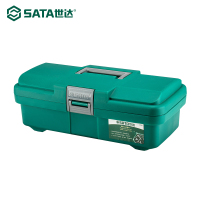 世达(SATA)95161 增强加厚型塑料工具箱整理箱车载储物收纳维修工具盒15英寸