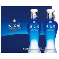 洋河天之蓝46度480mL*2瓶礼盒装 蓝色经典 洋河官方旗舰店 浓香型白酒