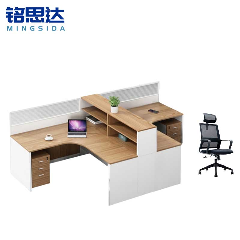 铭思达屏风工位双人含椅套高清大图