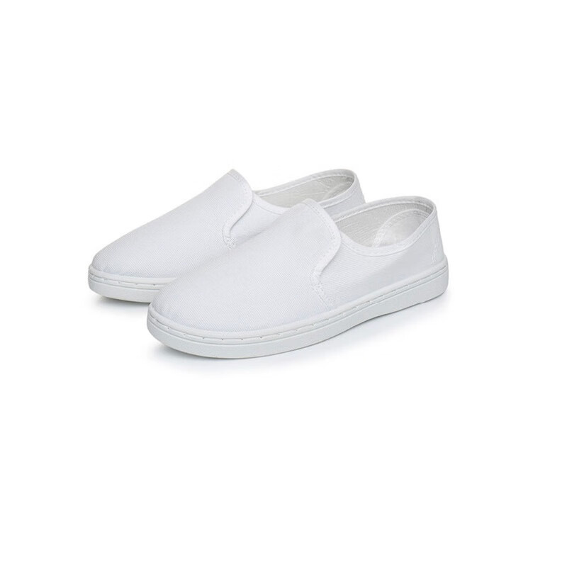 君御 PVC中巾帆布防静电鞋小白鞋(白色)35-46鞋码可选