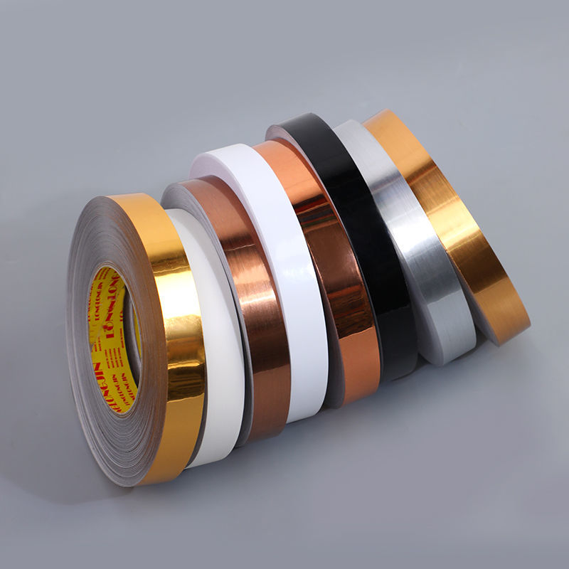 美边线石膏装饰线自粘家用吊顶装饰条背景墙造型美缝线条-亮黑色50米（强力自粘）;30mm