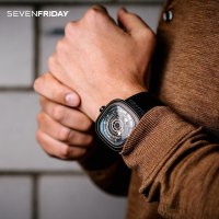 七个星期五(SEVENFRIDAY)正品瑞表 商务休闲 7个七个星期五男士皮带机械表 男 手表P2B/02