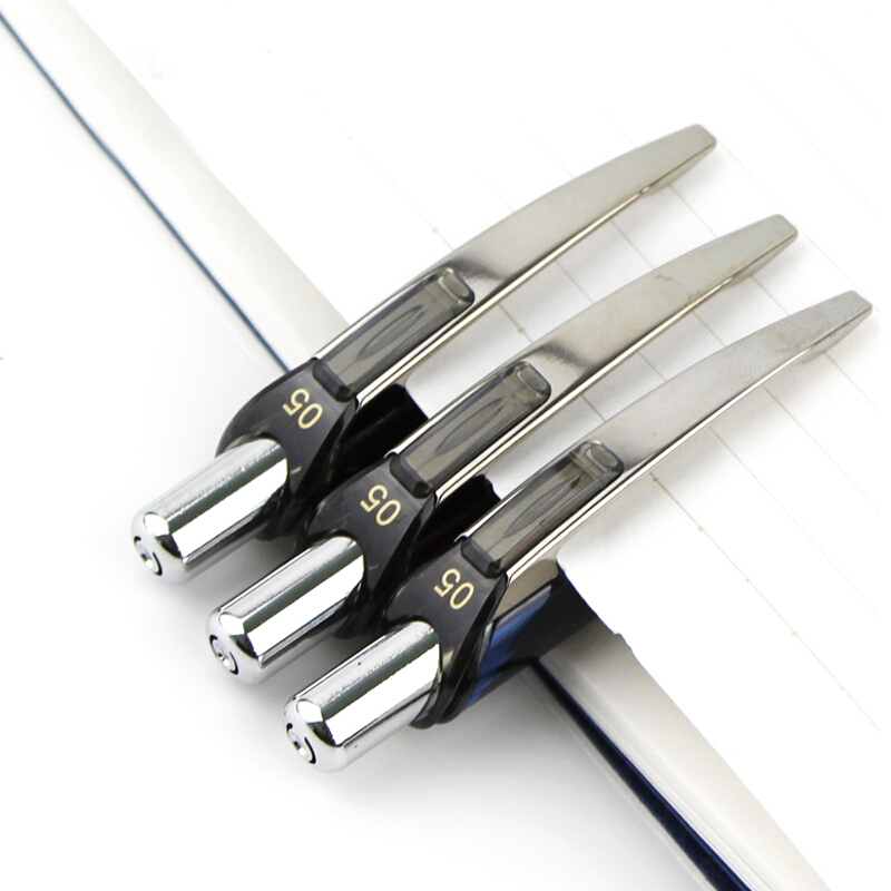 派通（Pentel)BLP75 防水速干中性笔 顺滑按动中性笔 金属笔尖笔夹水笔 0.5mm 三色可选 办公用笔