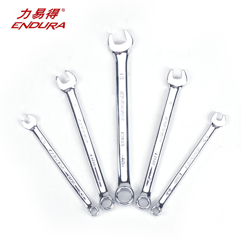 力易得(ENDURA)全抛光铬钒钢两用扳手 梅花开口两用扳手 22mm E2622 1把(货期3-5天)