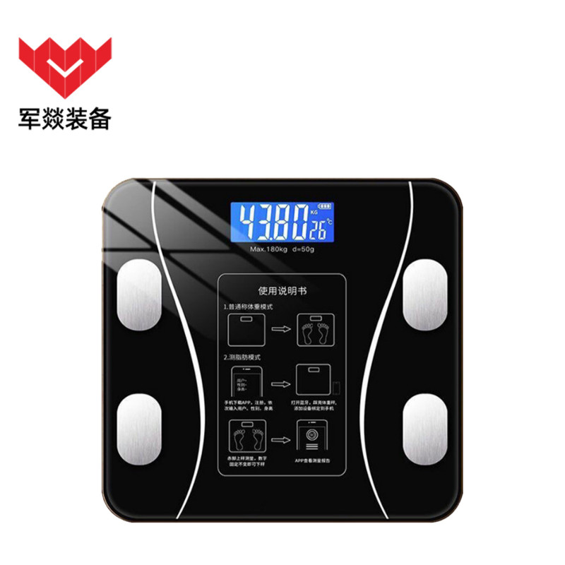 健康秤 军燚 JY-JW2300420 体重秤 LED 黑色 电池