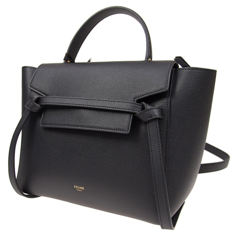 [直营] 赛琳(CELINE)BOLSO BELT 粒面小牛皮手袋 鲶鱼包 包盖式 女士手提包单肩包女包