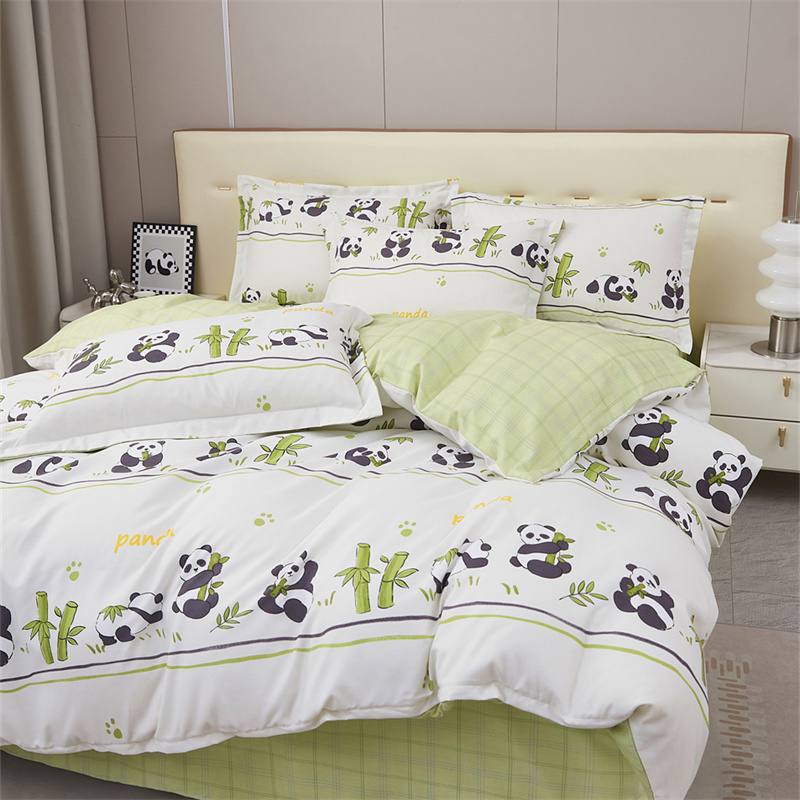 唐纳家纺 生态暖绒四件套-国宝翠竹- 200*230CM TN-KT24039高清大图