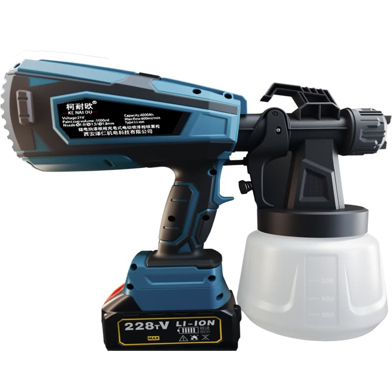 柯耐欧 锂电油漆喷枪电动喷漆枪喷雾枪 套高清大图