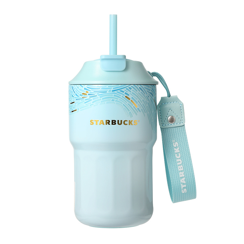 星巴克(starbucks) 微蓝韵律款双饮口咖啡杯 445ml 11168495