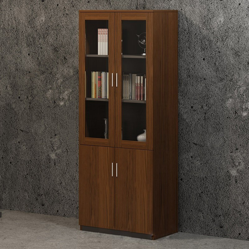 鑫金虎 办公家具文件柜木质办公柜带玻璃书柜储物资料柜文件柜子其他人造板办公柜类文件柜高清大图