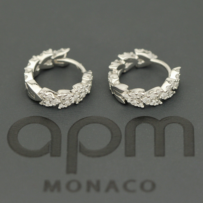 APM Monaco环状花瓣耳环女时尚设计感耳坠气质耳饰法式银饰品AE11675OX/AE11676OX