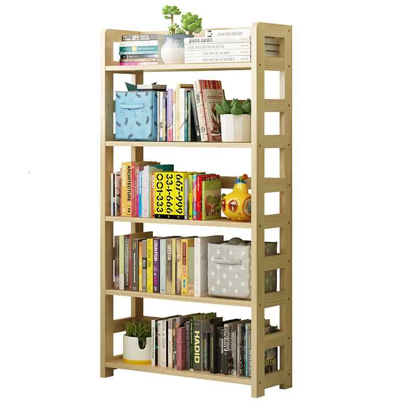 森美人全实木书架置物架落地儿童书柜子桌上小书架收纳书桌简易客厅家用高清大图