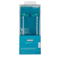 AKG Y20U 立体声入耳式耳机 音乐耳麦 手机耳机 通用线控一键兼容 带麦可通话 蓝色