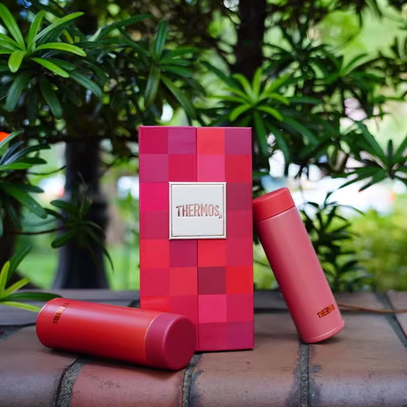 膳魔师(THERMOS)保温杯迷你小巧轻盈便携女士口袋杯礼盒JOJ-150 番茄红LRD
