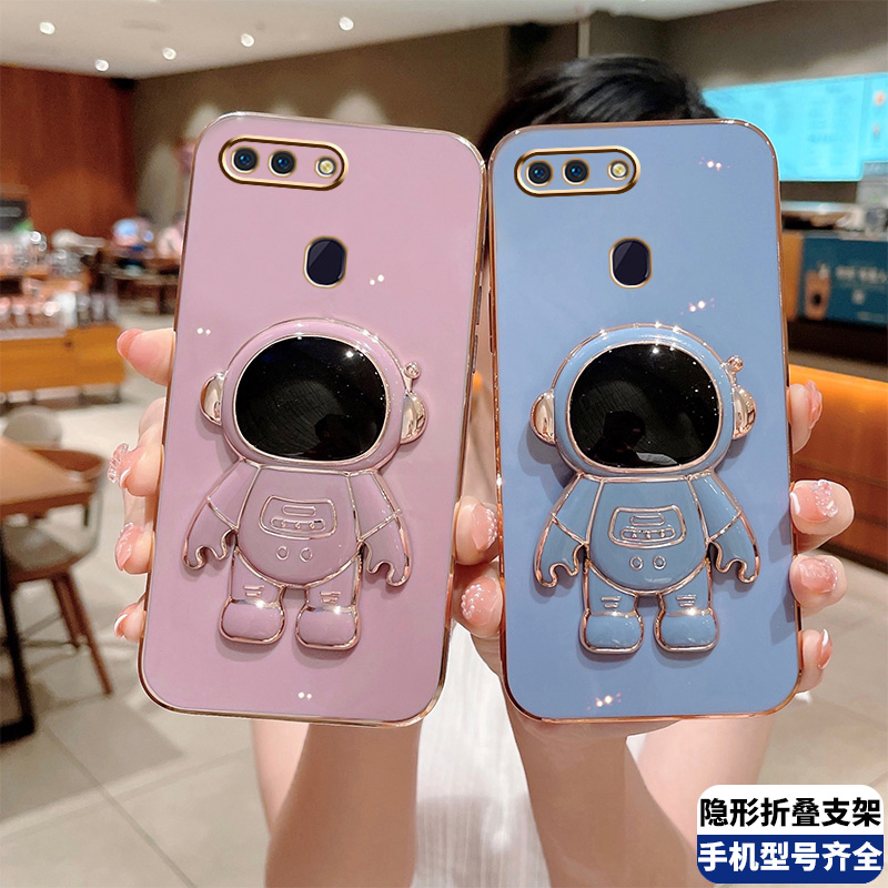 适用OPPOR15星云版宇航员电镀手机壳PACM00抖音网红全包防摔保护套硅胶0ppr15标准款时尚可爱耐脏ins个性散高清大图