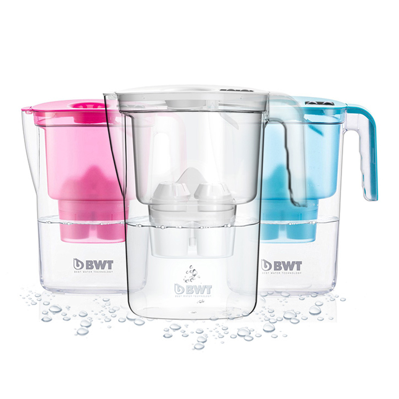 【镁离子家用】倍世（BWT）Vida手动2.6L 办公室台上式滤水壶净水器 饮水机净水机过滤 1壶1滤芯德国进口 蓝色