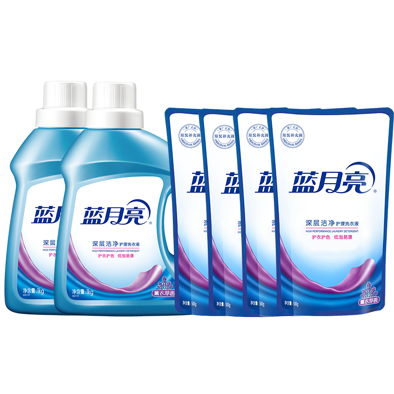 蓝月亮1kg薰洁净瓶*2+500g薰洁净袋*4高清大图