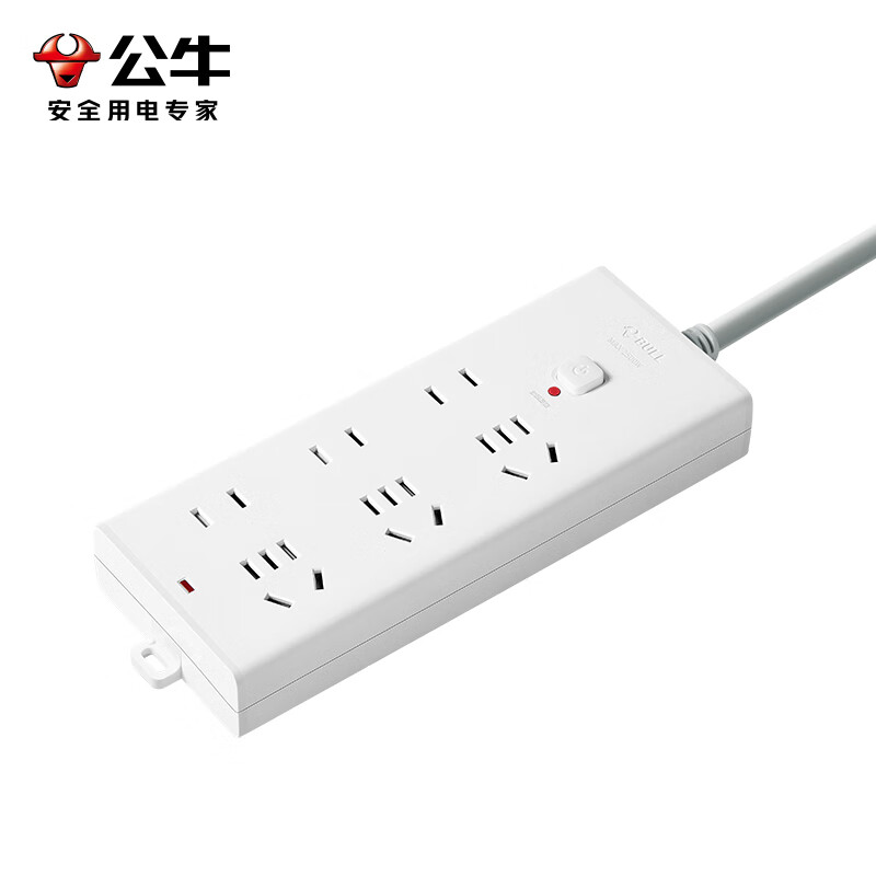 公牛(bull) USB插座插排插线板多功能插板带线多孔家用原装正品转换插头[新国标]六插位总控高清大图