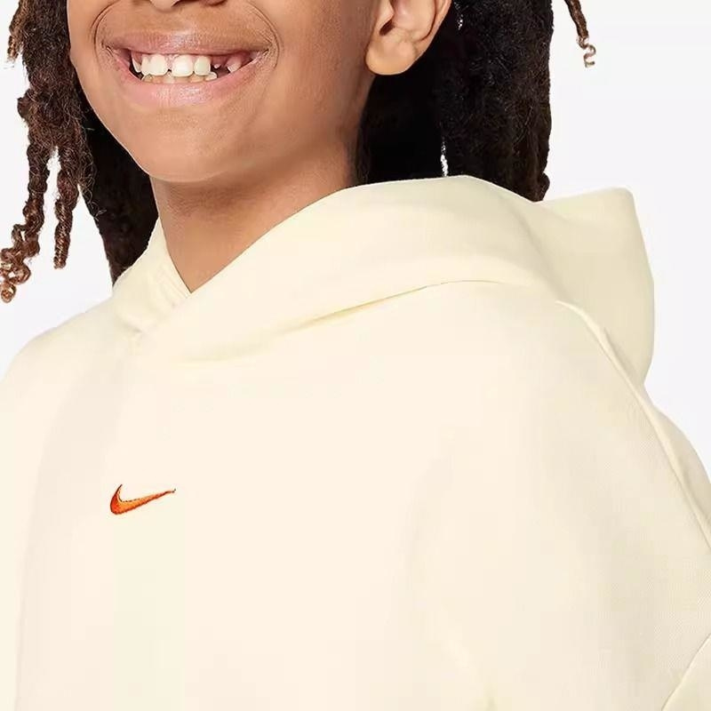 NIKE耐克连帽卫衣运动休闲加绒保暖儿童套头衫FD4014-113 Z
