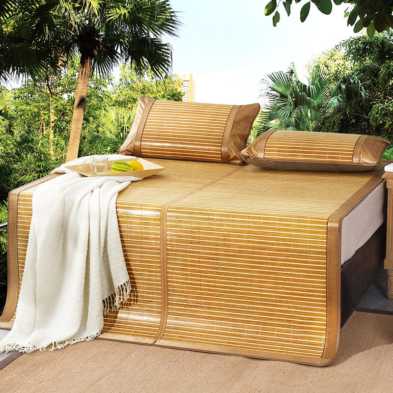 迎馨凉席家纺碳化双面学生席宿舍竹席空调席竹藤席子不含竹枕视频