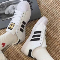 adidas阿迪达斯三叶草男鞋板鞋2021款SUPERSTAR金标贝壳头休闲运动鞋小白鞋EG4958